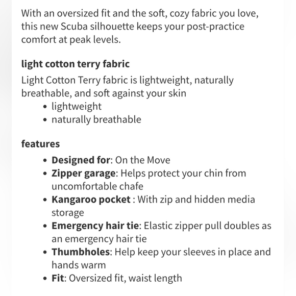 Lululemon Scuba Oversized Half Zip Hoodie *Heathered Core Ultra Light Grey M/L - Picture 16 of 16